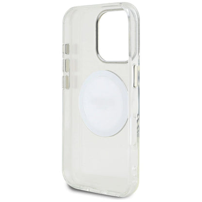 Guess IML Metal Colored Circle Classic Logo MagSafe case for iPhone 16 Pro - white_6