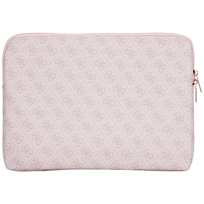 Guess Sleeve 4G Zipper Pocket Triangle Logo 14&quot; Laptop Bag - Pink_1