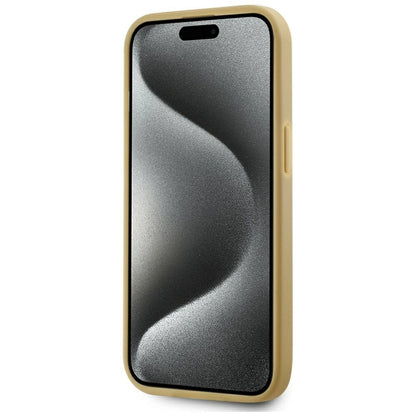 Karl Lagerfeld Wrinkled Metal Signature iPhone 15 Case - Gold_4