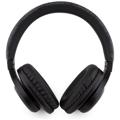 Guess Leather Tone On Tone Script Bluetooth 4G Over-Ear Headphones - Black_2