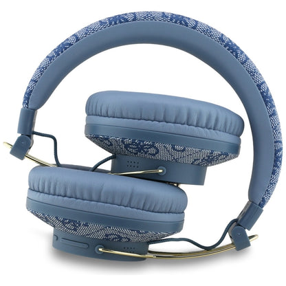 Guess ENC Metal 4G Logo Over-Ear Headphones - Blue_3