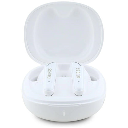 Guess Flat Classic Logo Electroplated TWS Headphones - White_2