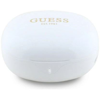Guess Flat Classic Logo Electroplated TWS Headphones - White_3