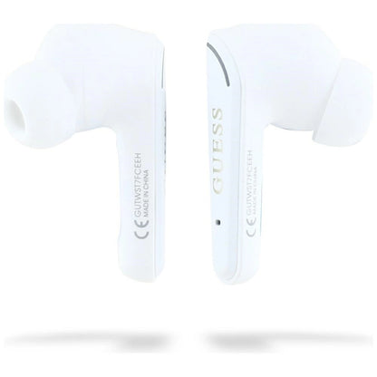 Guess Flat Classic Logo Electroplated TWS Headphones - White_4