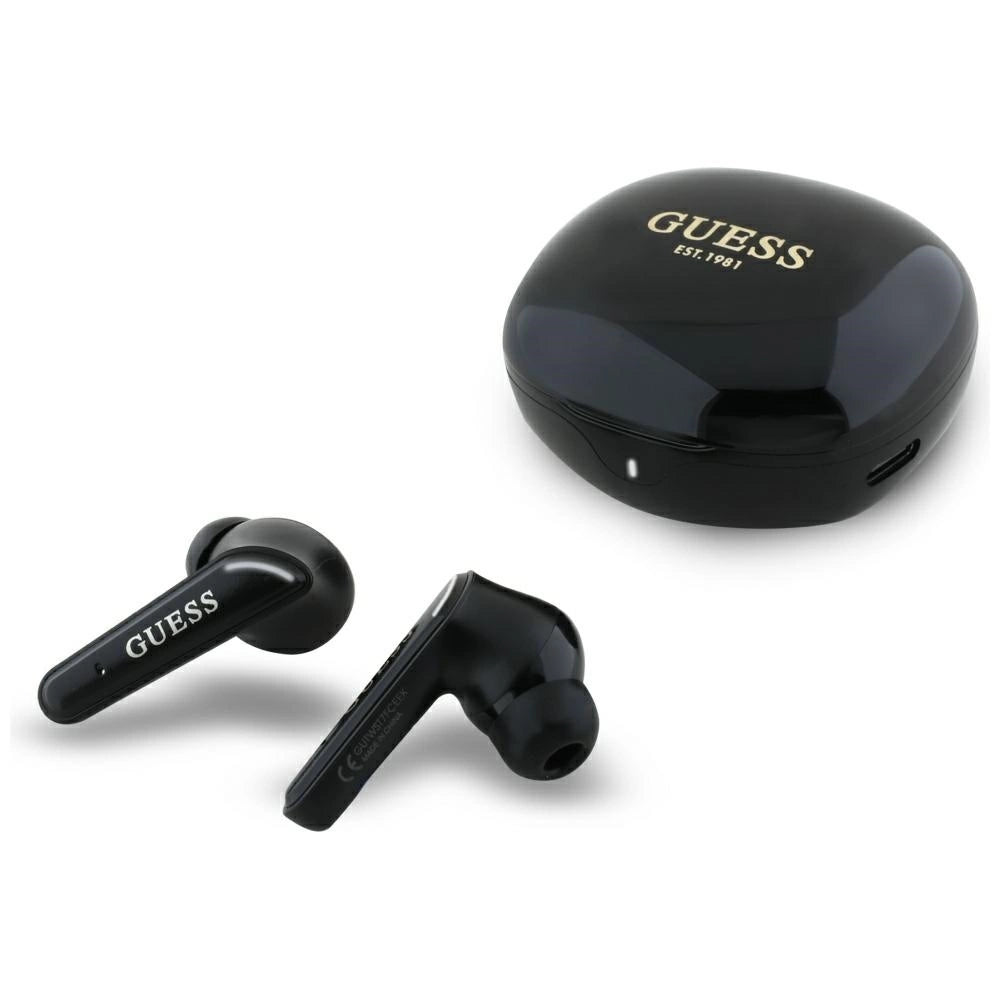 Guess Flat Classic Logo Electroplated TWS Headphones - Black_0