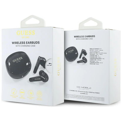 Guess Flat Classic Logo Electroplated TWS Headphones - Black_5