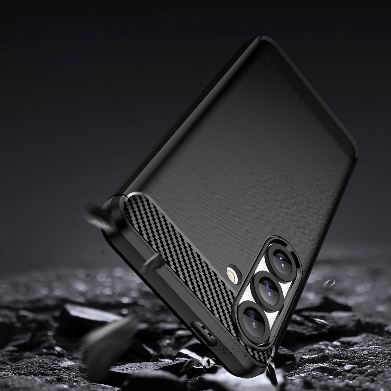 Carbon Case Flexible Silicone for Samsung Galaxy XCover 7 Pro - Black_3