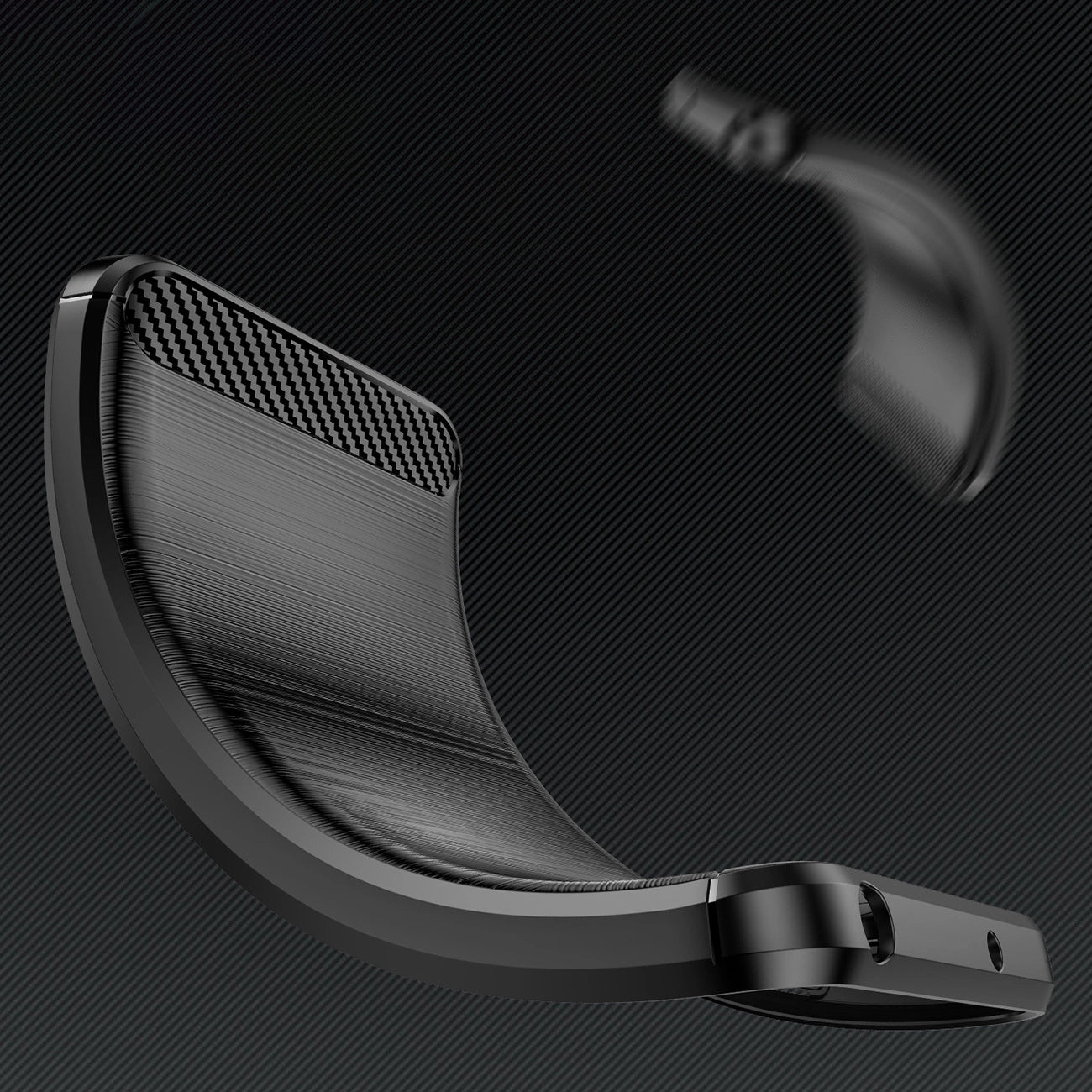 Carbon Case Flexible Silicone for Samsung Galaxy XCover 7 Pro - Black_4