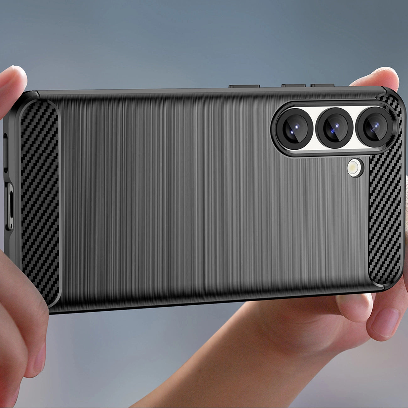 Carbon Case Flexible Silicone for Samsung Galaxy XCover 7 Pro - Black_5