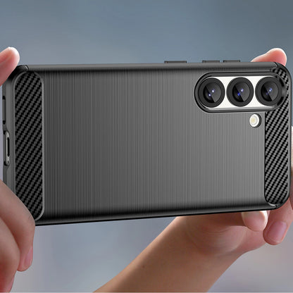 Carbon Case Flexible Silicone for Samsung Galaxy XCover 7 Pro - Black_5