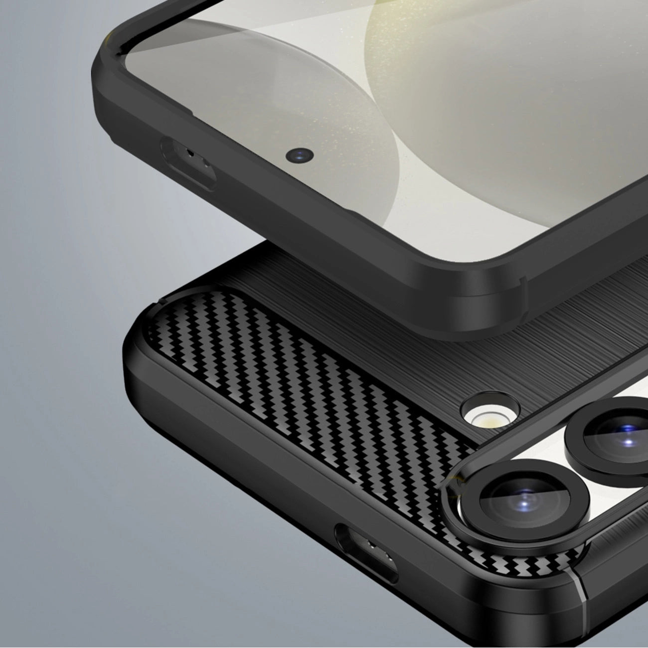 Carbon Case Flexible Silicone for Samsung Galaxy XCover 7 Pro - Black_6