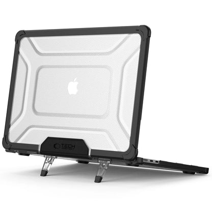 Tech-Protect SmartShell Pro case for MacBook Air 13" 2023-2025 M2 / M3 / M4 - transparent and black_1