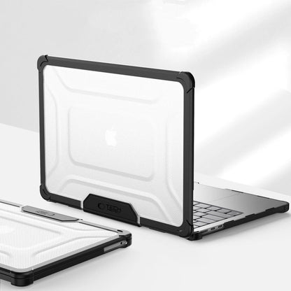 Tech-Protect SmartShell Pro case for MacBook Air 13" 2023-2025 M2 / M3 / M4 - transparent and black_4