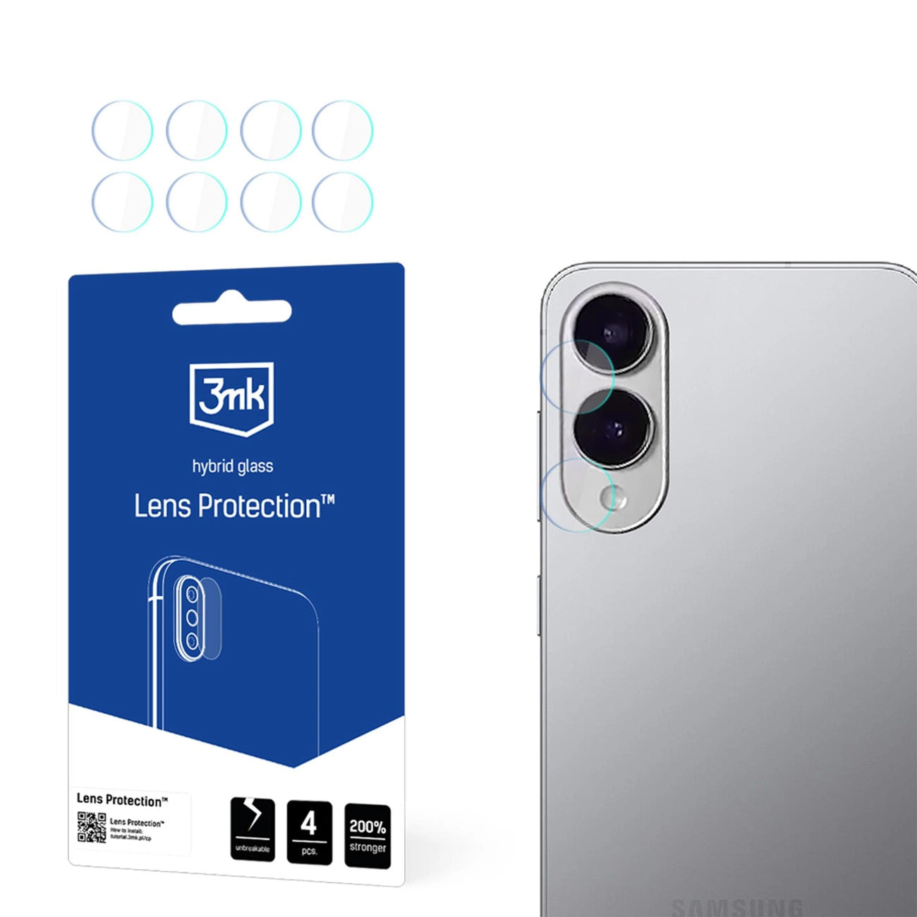 3mk Lens Protection Hybrid Glass for Samsung Galaxy S25 Edge Camera Lens_0