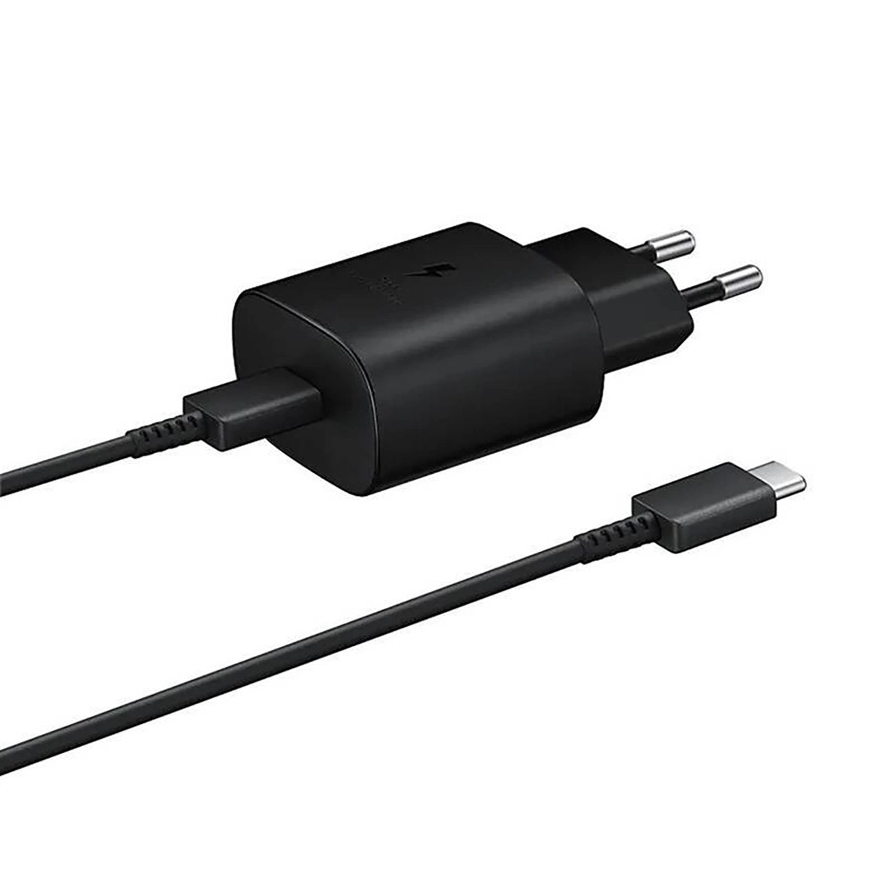 Samsung 25W EP-TA800EBE USB-C Wall Charger with Samsung EP-DA705BBE USB-C / USB-C Cable Replacement Pack - Black_0