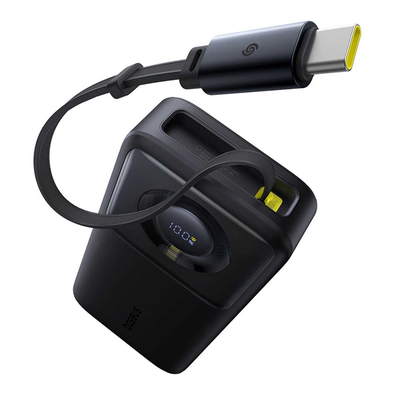 Baseus Free2Pull 20000mAh 65W Power Bank with Retractable USB-C Cable - Black_1