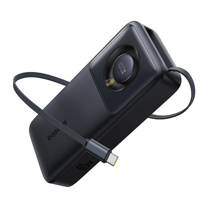 Baseus Free2Pull 20000mAh 65W Power Bank with Retractable USB-C Cable - Black_3