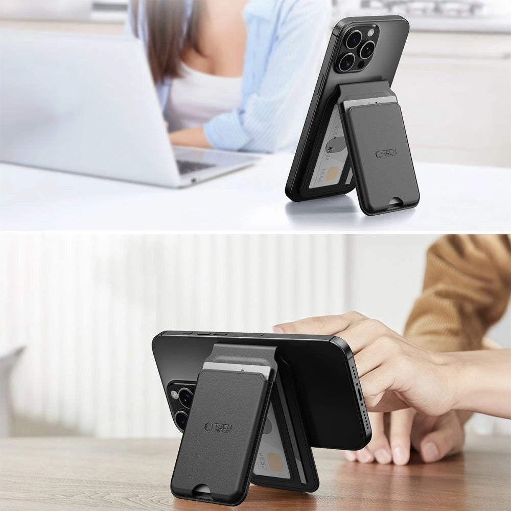 Tech-Protect MagWallet Stand MagSafe Universal Case - Black_3