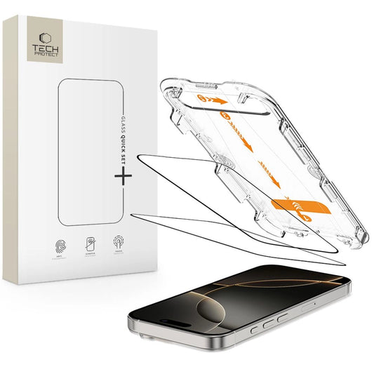 Tech-Protect Quick Set+ 2-pack tempered glass for iPhone 16 Pro_0