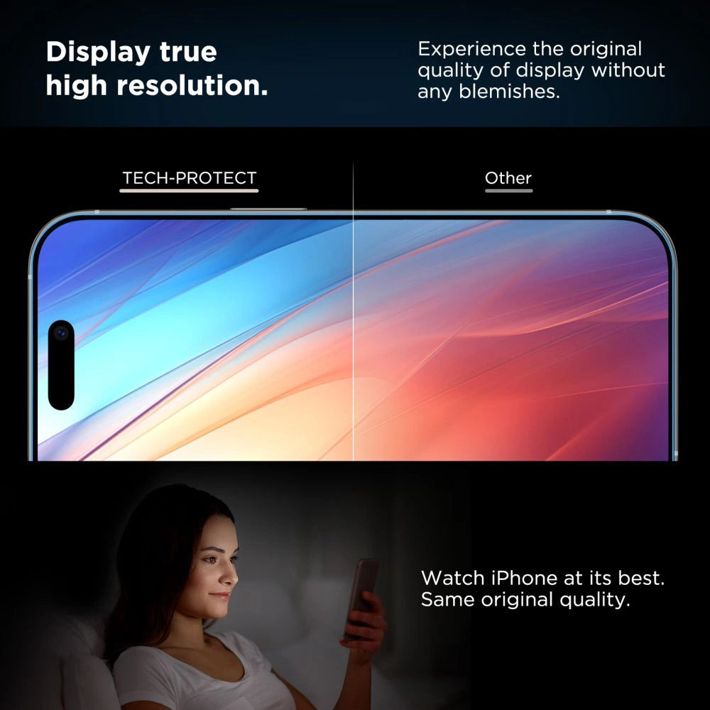 Tech-Protect Quick Set+ Tempered Glass 2-pack for iPhone 13 / 13 PRO / 14 / 16e_3