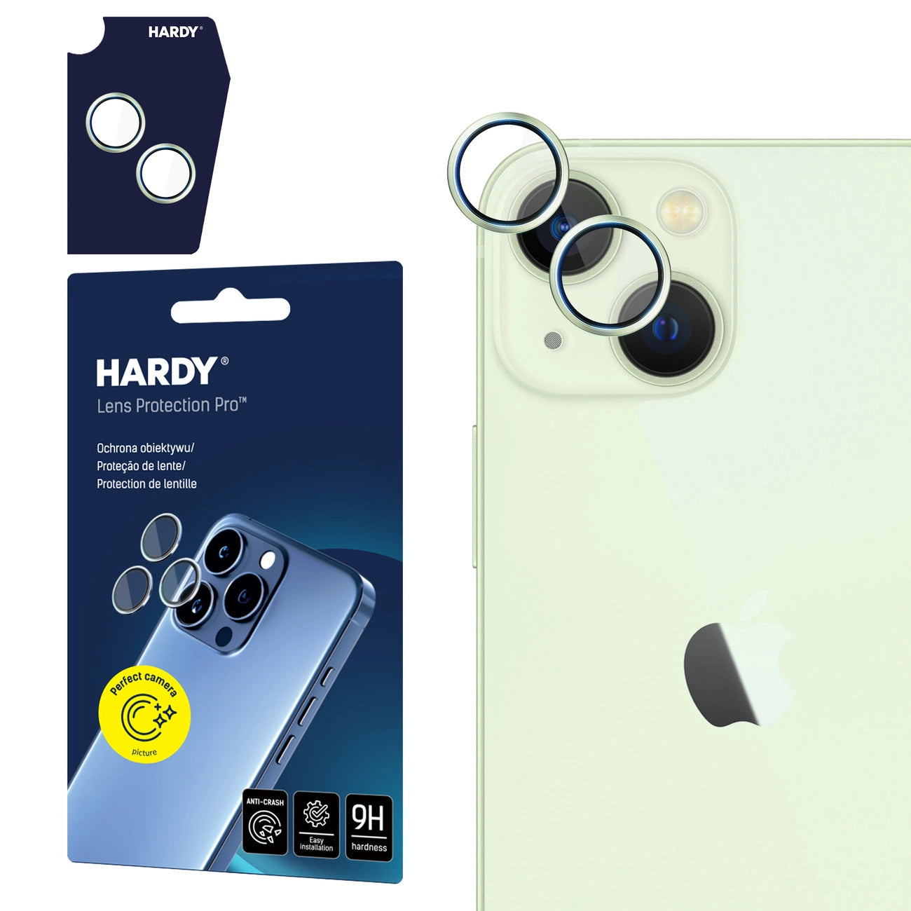 3mk HARDY Lens Protection Pro Glass for Apple iPhone 15 / 15 Plus - Green_0