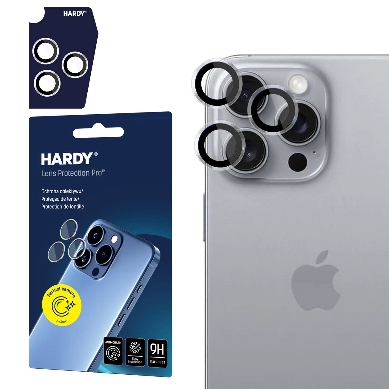 3mk HARDY Lens Protection Pro Glass for Apple iPhone 16 Pro / 16 Pro Max - Clear_0