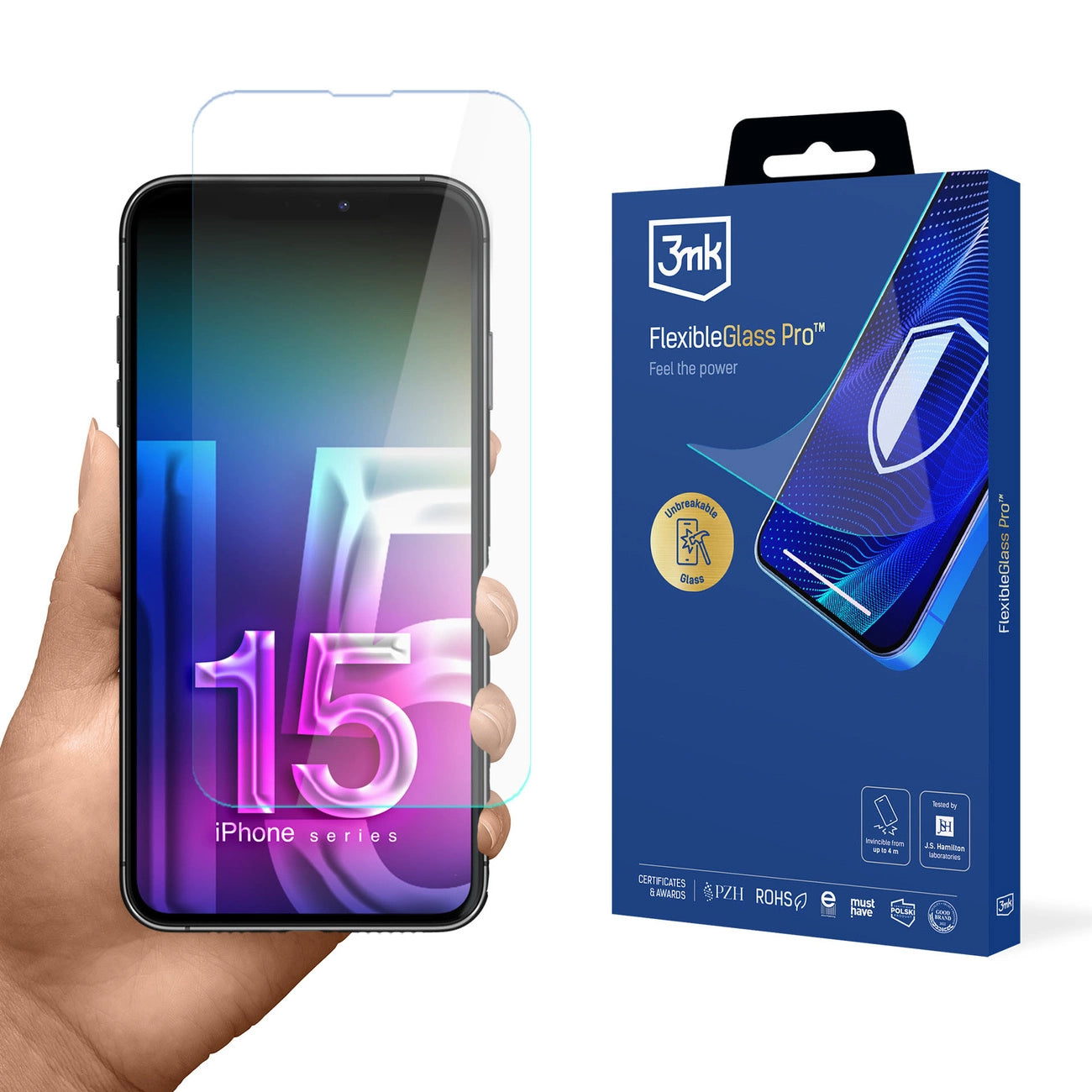 Hybrid glass 3mk FlexibleGlass Pro v2.0 for Apple iPhone 15 Pro Max_0