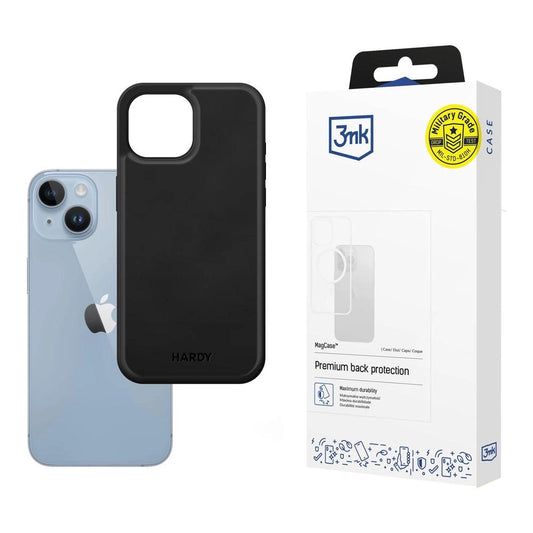 3mk Hardy Apple Silky Leather MagCase for Apple iPhone 14 - Black_0