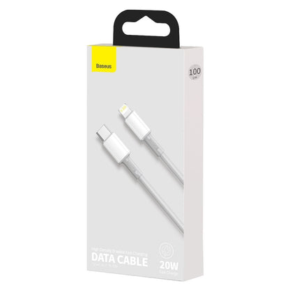 Baseus High Density Braided Cable Type-C to Lightning, PD,  20W, 1m (white)_13