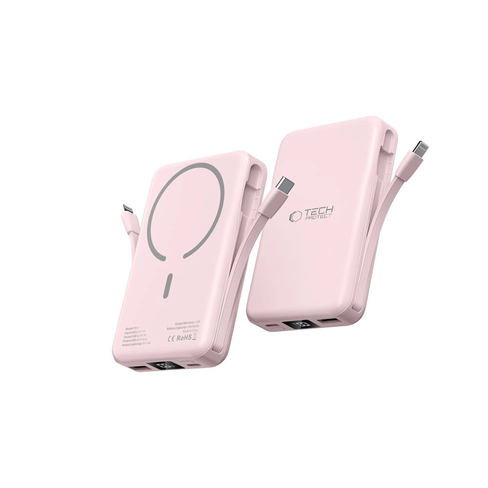 Powerbank Tech-Protect PB31 LifeMag MagSafe 10000 mAh - pink_5
