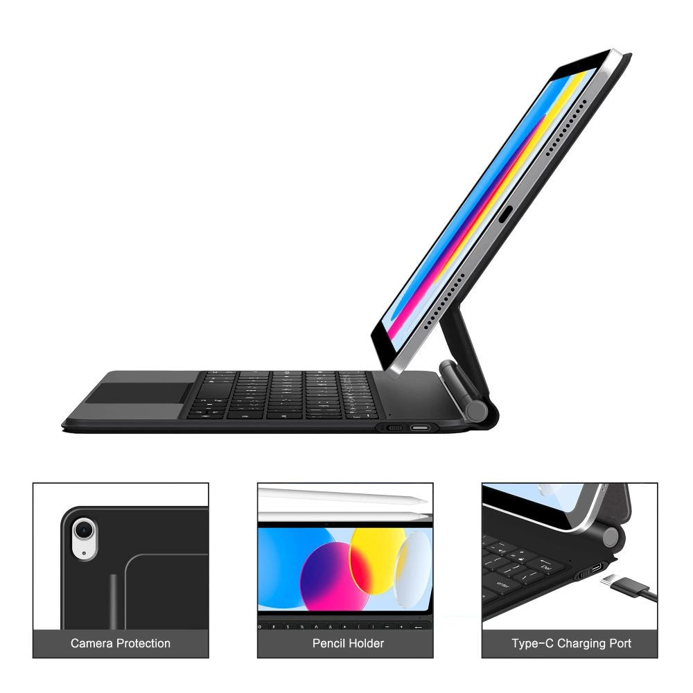 Tech-Protect Smartcase Magnetic with Keyboard for iPad 10.9” 2022 / iPad 11” 2025 - Black_7