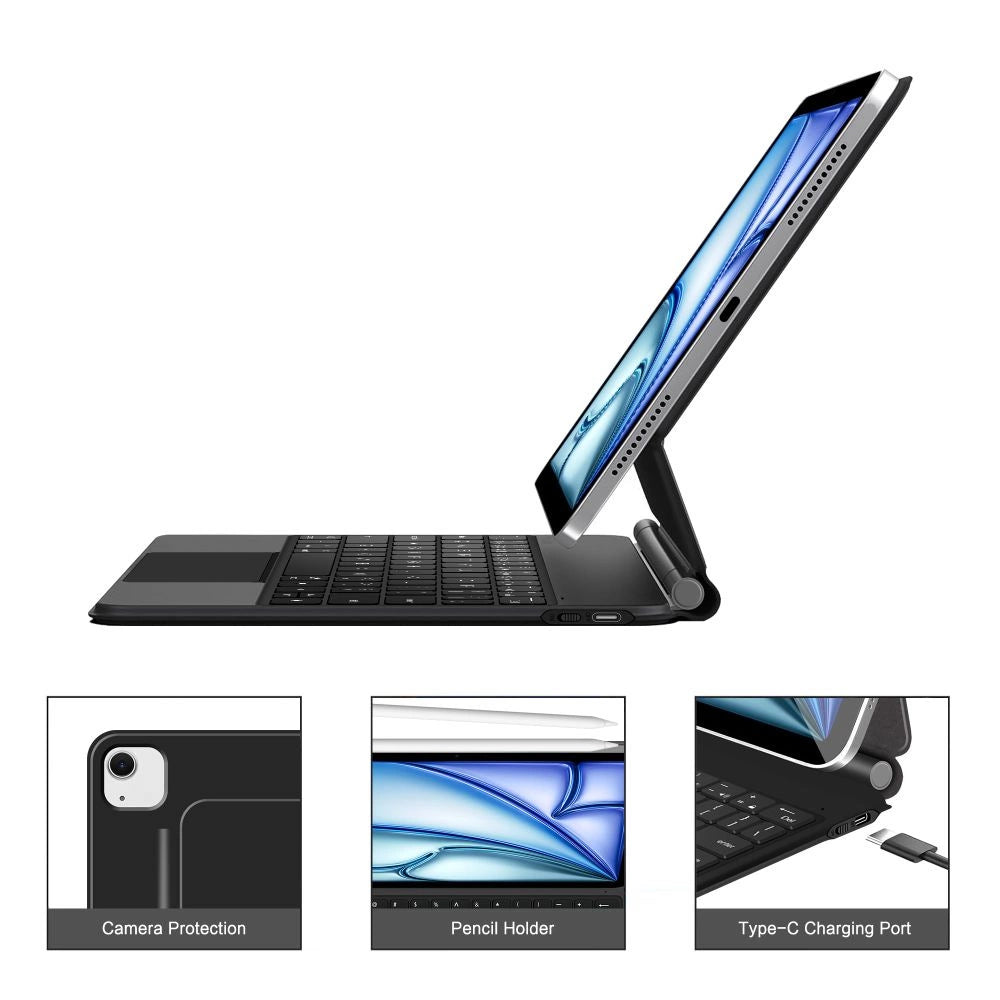 Tech-Protect Smartcase Magnetic with Keyboard for iPad Air 10.9” 2020 / 2022 / iPad Air 11” 2024 / 2025 - Black_7
