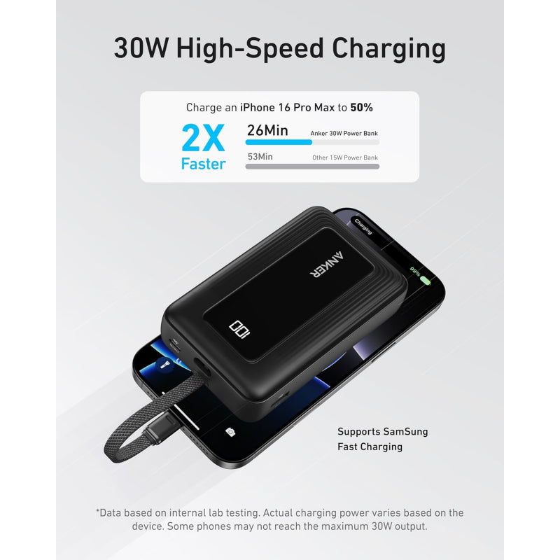 Powerbank Anker Zolo 20000mAh 30W PD QC Preto