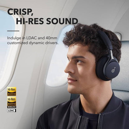 Soundcore Space One Auriculares Inalâmbricos e Alâmbricos Diadema Bluetooth Preto para Chamadas/Música