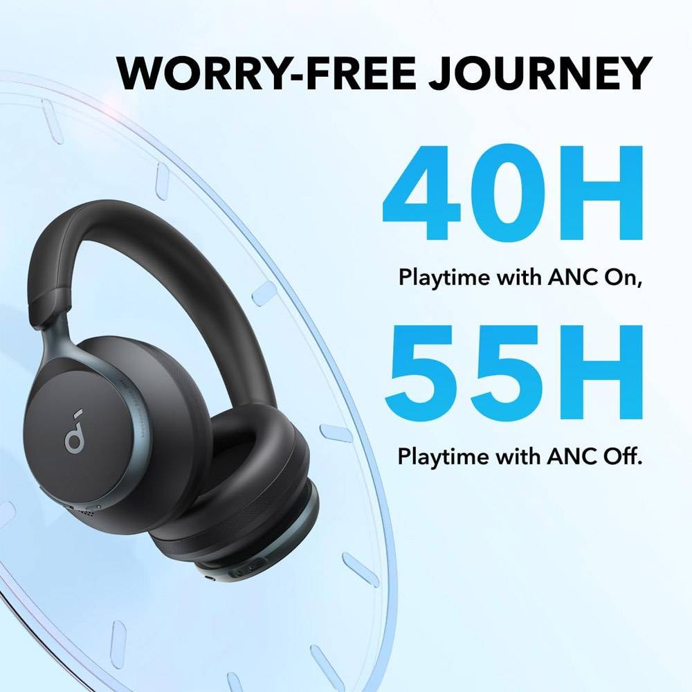 Soundcore Space One Auriculares Inalâmbricos e Alâmbricos Diadema Bluetooth Preto para Chamadas/Música