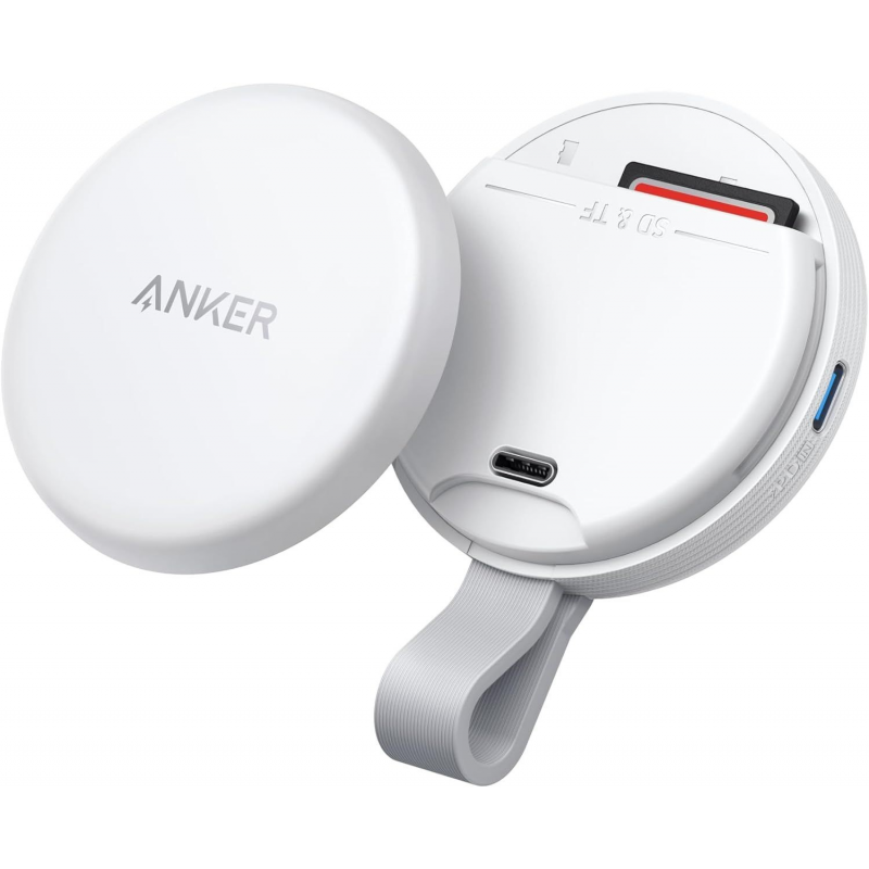 Leitor de Cartões USB-C Anker MagGo SD microSD Branco