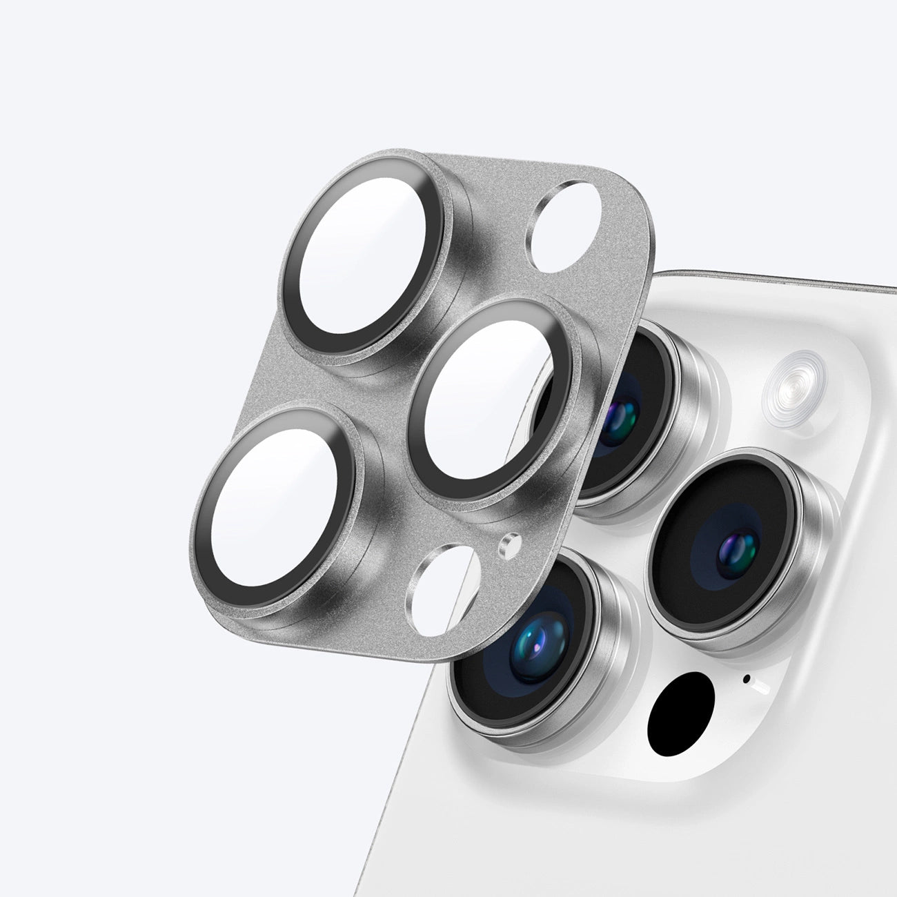 AmazingThing Aviation-Grade Alloy Tempered Glass Lens for iPhone 16 Pro / 16 Pro Max Camera Lens - Gray_4