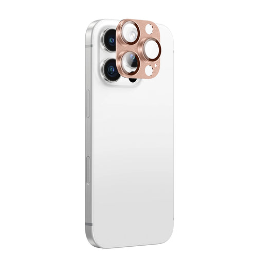 AmazingThing Aviation-Grade Alloy Tempered Glass Lens for iPhone 16 Pro / 16 Pro Max Camera Lens - Rose Gold_0