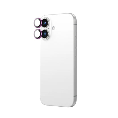 AmazingThing AR Aluminum 2 Lens Glass with Camera Lens Frame for iPhone 16 / 16 Plus - Pink_2
