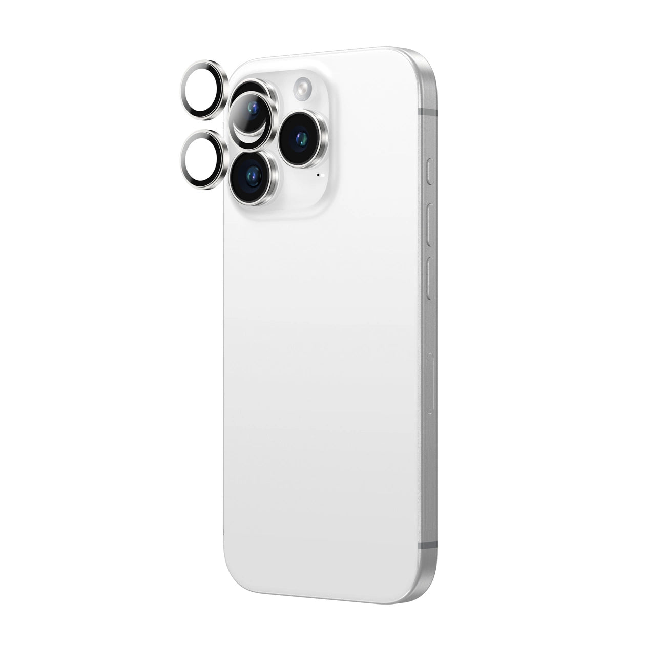 AmazingThing AR Aluminum 3 Lens Glass with Camera Lens Frame for iPhone 16 Pro / 16 Pro Max - Silver_2
