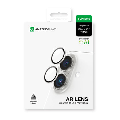 AmazingThing AR 2 Lens Glass Full Clear Tempered Glass for iPhone 16 / 16 Plus - Transparent_3