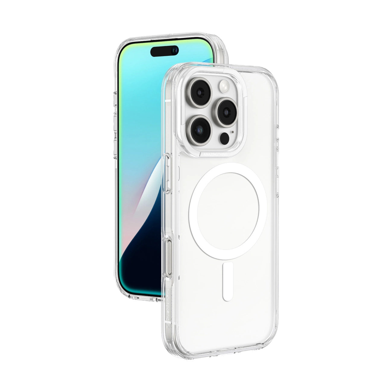 AmazingThing Minimal Mag Case with Magnetic Ring for iPhone 16 Pro - Transparent_0