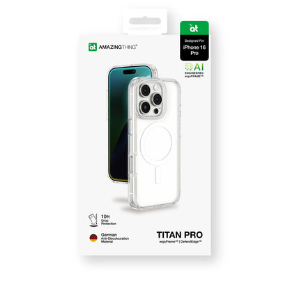 AmazingThing Titan Pro Mag Case with Magnetic Ring for iPhone 16 Pro - Transparent_4