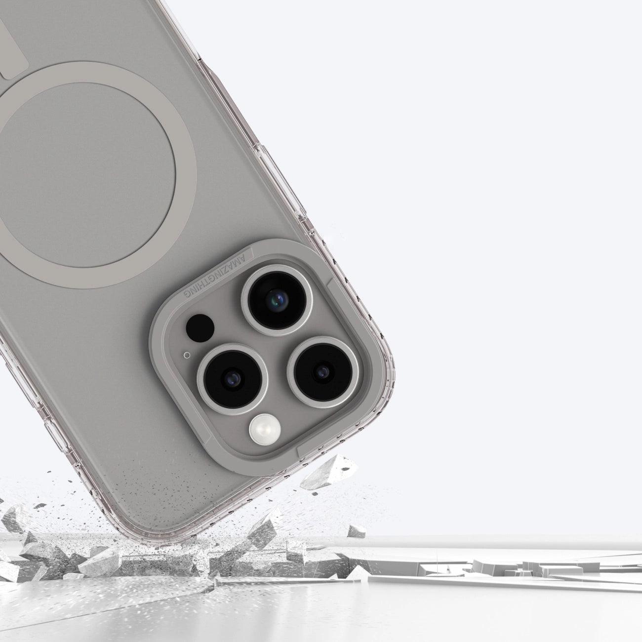 AmazingThing Titan Pro Mag Case with Magnetic Ring for iPhone 16 Pro Max - Gray_8