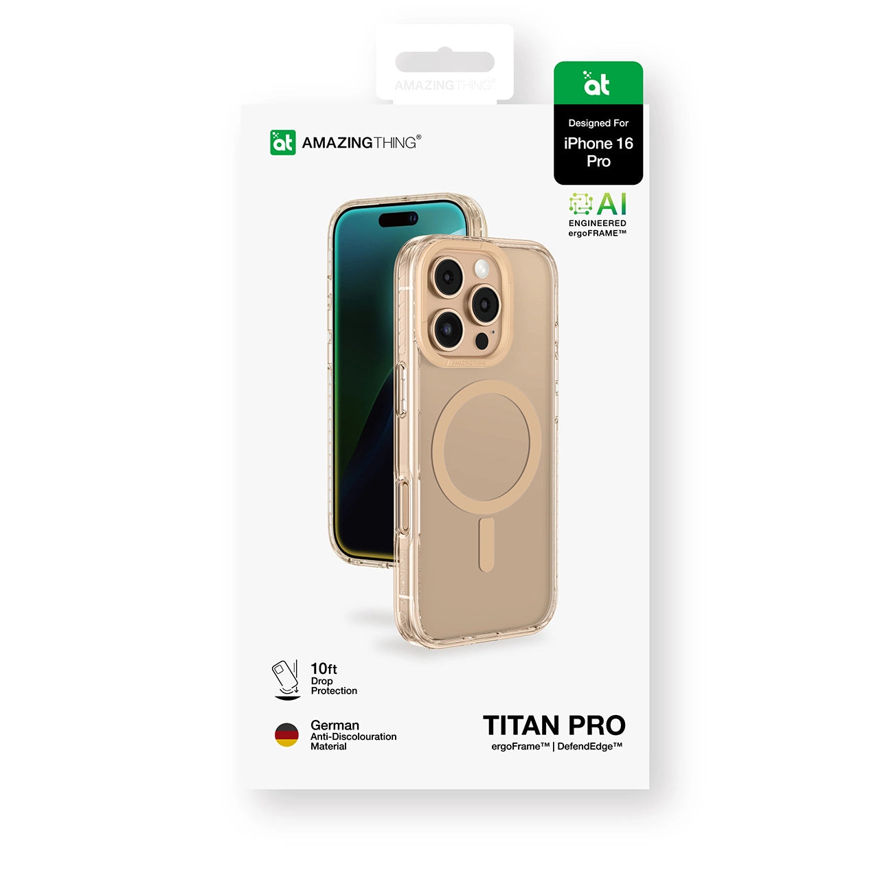 AmazingThing Titan Pro Mag Case with Magnetic Ring for iPhone 16 Pro - Rose Gold_4