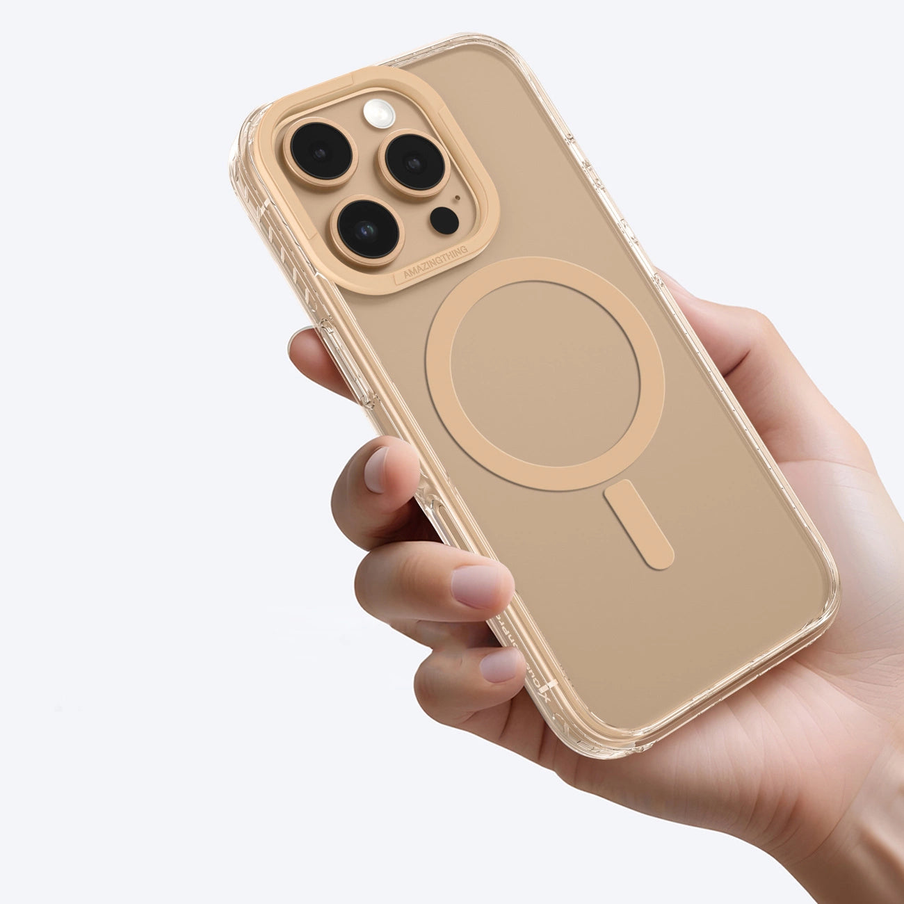AmazingThing Titan Pro Mag Case with Magnetic Ring for iPhone 16 Pro - Rose Gold_5