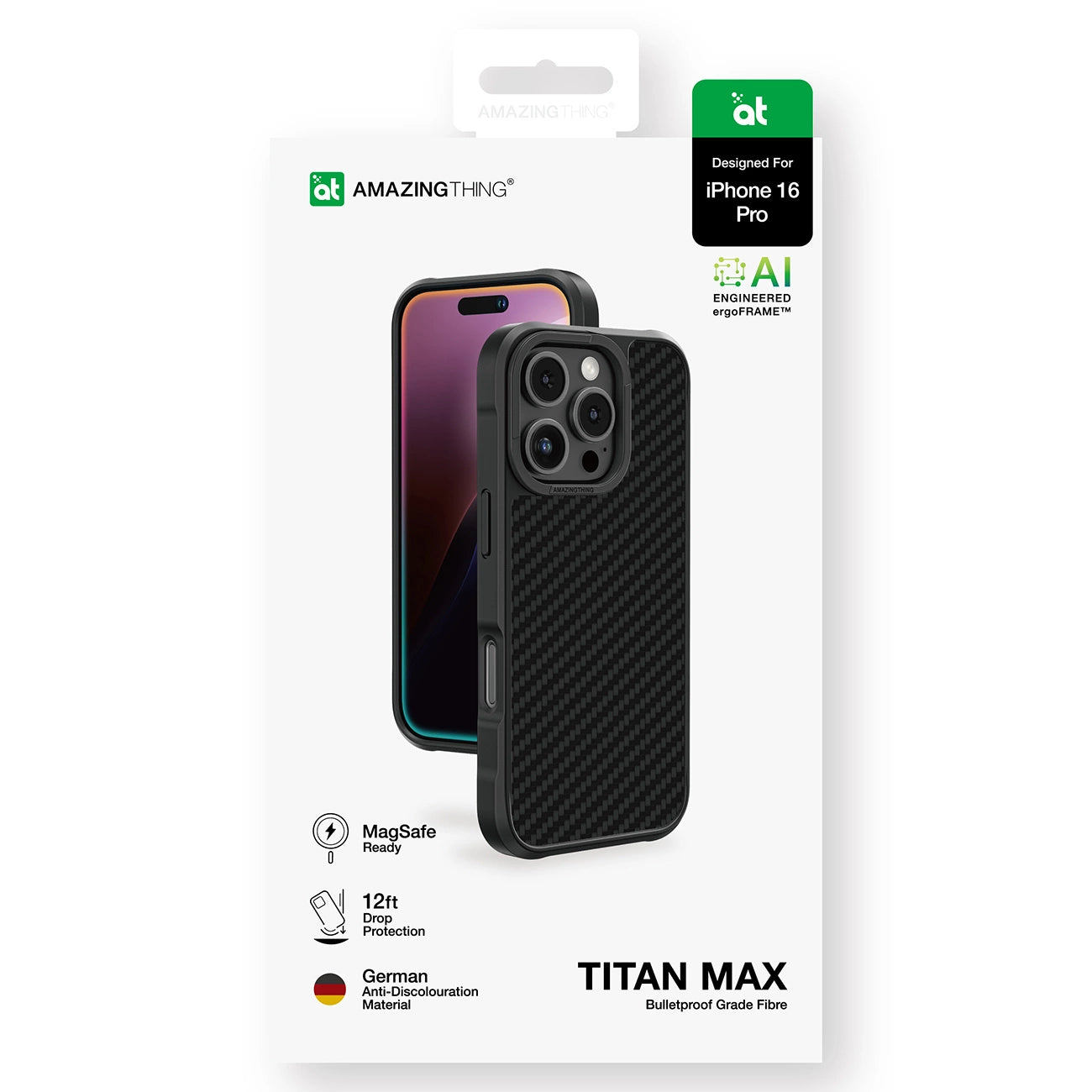 AmazingThing Titan Max Case with 1500D Aramid Fibers for iPhone 16 Pro - Black_5