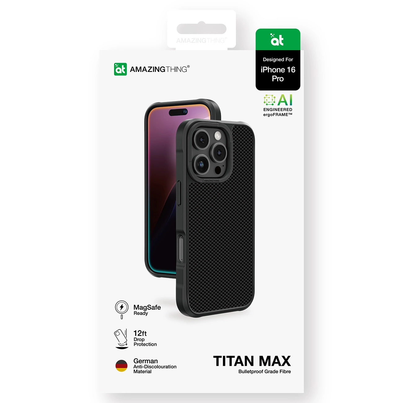 AmazingThing Titan Max Case with 600D Aramid Fibers for iPhone 16 Pro - Black_4