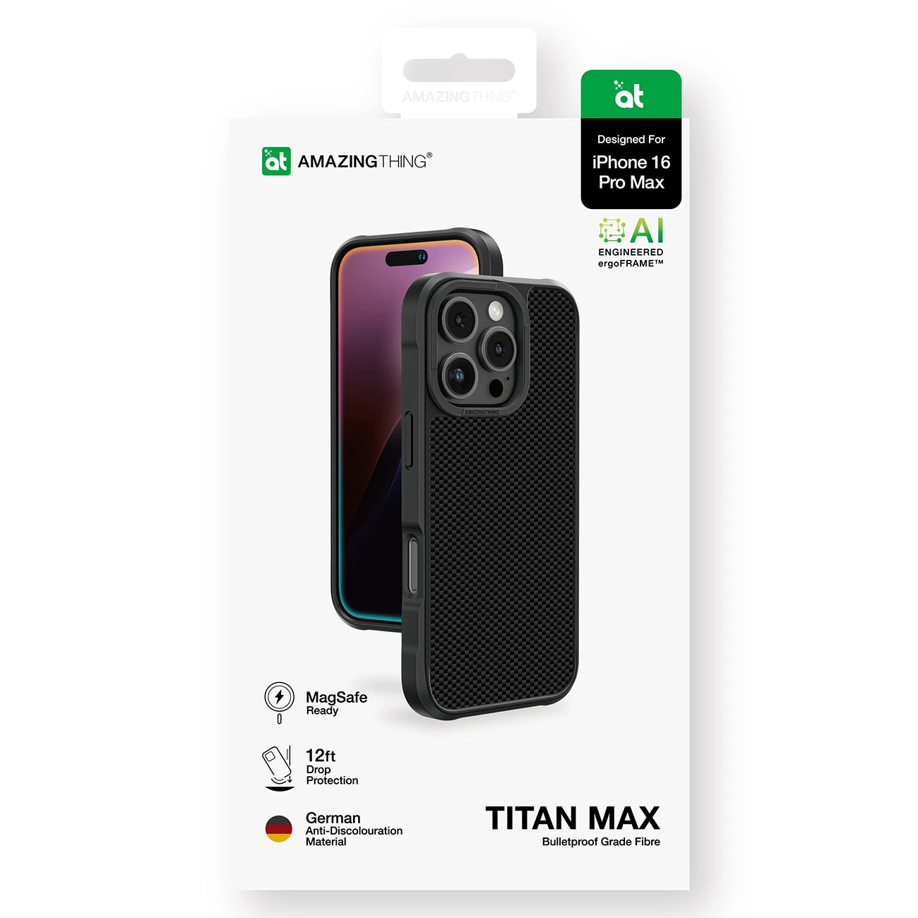 AmazingThing Titan Max Case with 600D Aramid Fibers for iPhone 16 Pro Max - Black_4
