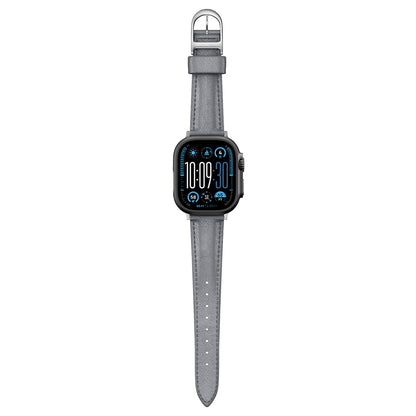 AmazingThing Class Band Leather Strap for Apple Watch 45 / 46 / 49 mm - Gray_1